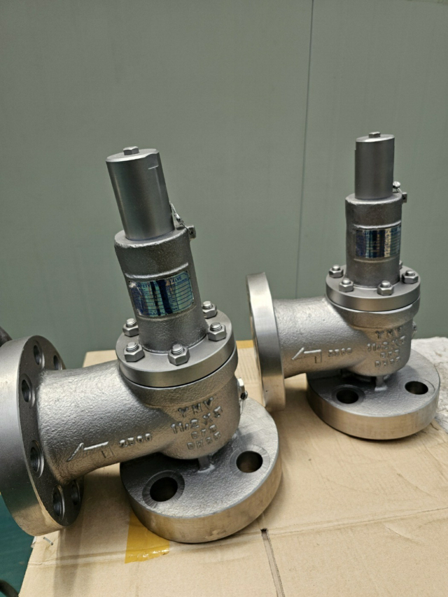 (주)와이엔브이가 영하 약 200도에도 견딜 수 있게 개발한 안전밸브. 와이엔브이 제공