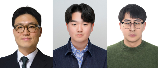 (왼쪽부터) UNIST 조한희 교수, 이의민 연구원(제1저자), 이동현 연구원(제1저자). UNIST 제공