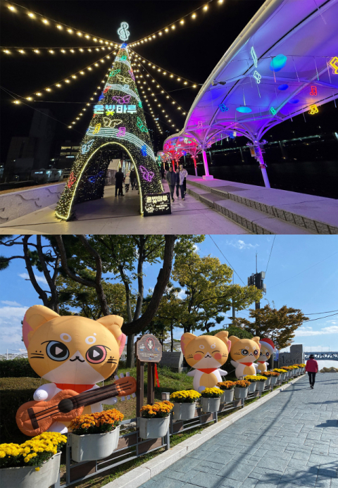 동아대 산업디자인학과 학생들이 문화콘텐츠 개발에 참여한 밀락루체페스타 현장.