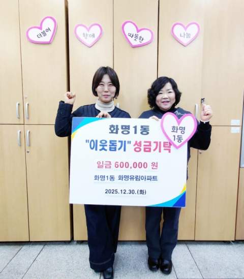 부산 북구 화명1동 화명유림아파트, 이웃돕기 성금 기탁