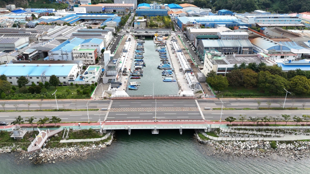 부산시는 부산 지역 해양 거점 12곳에 오는 4월까지 드론을 투입하고 사하구 다대동 홍티항에 드론 스테이션을 설치할 계획이다. 사진은 홍티항 전경. 사하구청 제공