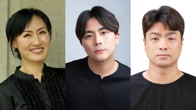 제20회 부산연극상 '올해의 연극인상' 수상자들. 왼쪽부터 구민주(배우) 김가영(희곡) 최용혁(연출).부산연극협회 제공