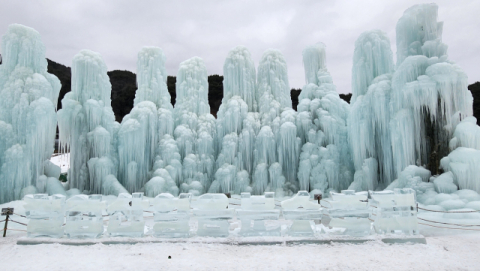 청양 칠갑산 알프스마을의 ‘겨울왕국’