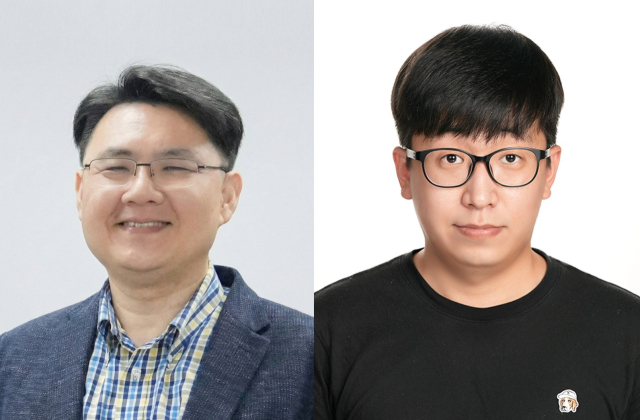 UNIST 강상훈 교수(좌)와 손정우 연구원(제1저자). UNIST 제공