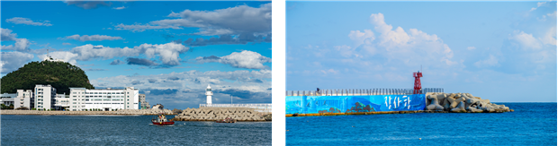 2월 이달의 어촌여행지로 선정된 부산 영도 동삼마을(왼쪽)과 강원 속초 장사마을. 해수부 제공