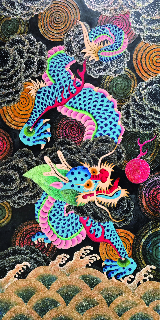 옥태석 회원 작품 '청룡의 비상'. 옻밭아카데미 제공