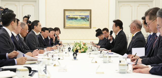 이재명 대통령이 4일 청와대에서 열린 '청년 일자리와 지방투자 확대를 위한 기업간담회'에서 발언하고 있다. 연합뉴스