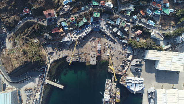 거제시 사등면 아시아조선(주) 사업장 전경. 아시아조선 제공
