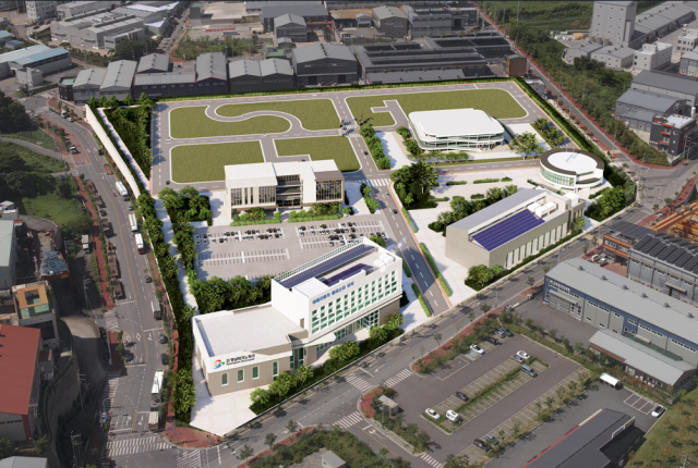 경남 김해시 명동일반산단에 조성되는 ‘미래자동차 클러스터’ 조감도. 김해시 제공
