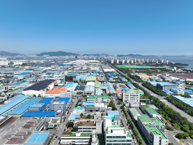 부산 명지녹산국가산업단지 전경. 부산일보DB