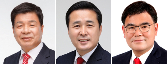 국민의힘 고성군수 선거 출마 후보군. 왼쪽부터 이상근 현 군수, 백수명 도의원, 허동원 도의원. 부산일보DB