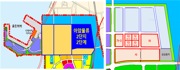 인천남항 아암물류2단지 2단계 부지(A구역) 사업대상지 위치도. 인천항만공사(IPA) 제공