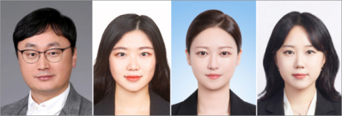 (왼쪽부터) 부산대 연구진 성동기 교수, 정미주, 김송희, 김다영.