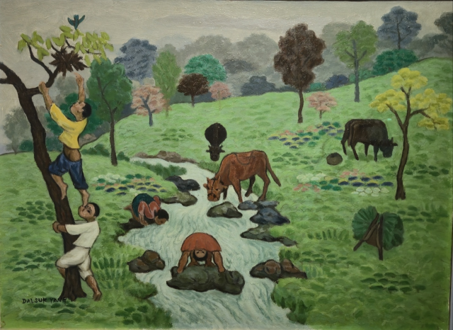 부산미술협회 80주년 기념전에서 선보일 양달석 작가의 '냇가'. 부산미술협회 제공