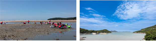 인천 중구 큰무리마을(왼쪽) 및 전북 군산 신시도마을. 해수부 제공