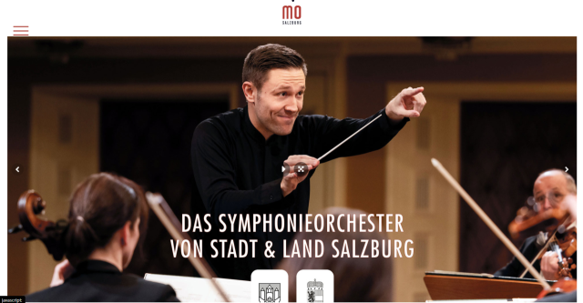 잘츠부르크 모차르테움 오케스트라 홈페이지에 나오는 상임지휘자인 로베르트 곤잘레스-몬하스 모습. 잘츠부르크 모차르테움 오케스트라 홈페이지 캡쳐