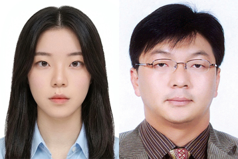 연구팀 사진. (이현지 석사과정생(왼쪽)과 김재진 교수)
