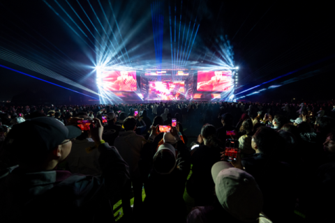 LIV 골프 코리아 최종 라운드 종료 후 열린 지드래곤 공연 장면.