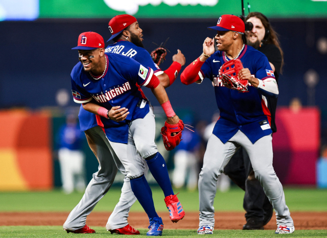 월드베이스볼클래식(WBC) 8강전에서 한국 야구 대표팀과 맞붙는 도미니카 공화국. AFP 연합뉴스