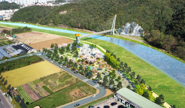 주진 불빛 공원 조감도. 양산시 제공