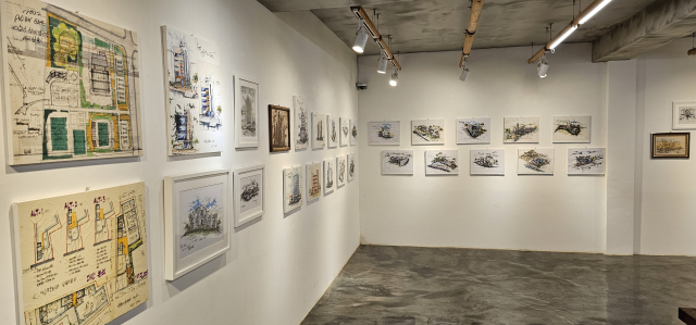 조형장 초대 개인전 '건축사의 스케치' 설치 전경. 조형장 건축사 제공