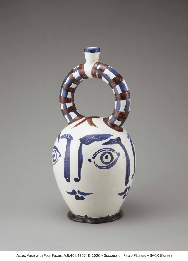네 개의 얼굴이 그려진 아즈텍 화병, A.R.401, 1957. 국립현대미술관 소장품