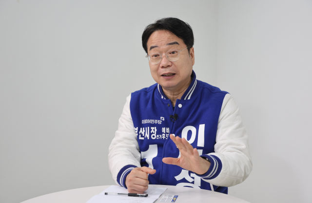 더불어민주당 부산시장 이재성 예비후보. 이재찬 기자 chan@