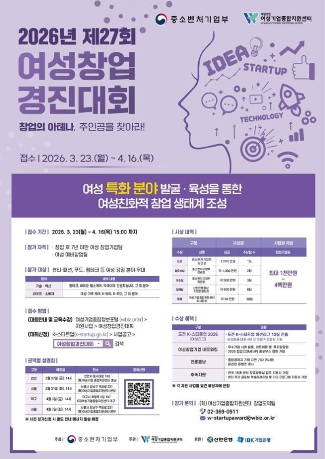"뛰어난 사업 아이템 여성 기업 찾습니다"...여성창업 경진대회 참가자... - 뉴스 썸네일 이미지