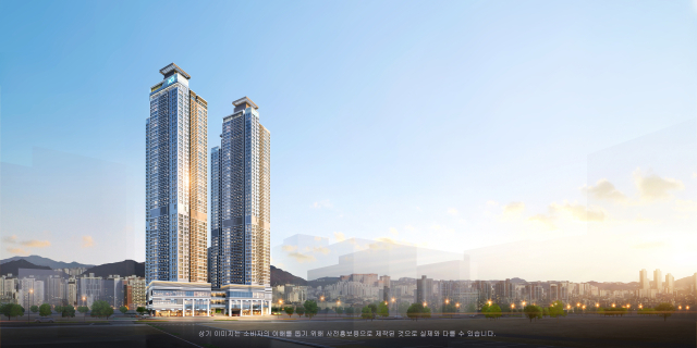 경남 창원시 성산구에 들어설 ‘창원자이 더 스카이’ 조감도. GS건설 제공