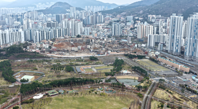 부산 부산진구 부산시민공원 주변 재정비촉진지구. 정종회 기자 jjh@