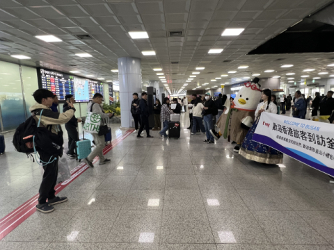 티웨이항공 홍콩-부산 신규노선 취항 공항 환대행사 사진(2026.3.30. 김해국제공항).