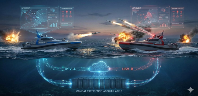 무인체계 전용 해상실험장 운영개념도(출처: 제미나이). 국가AI전략위원회 제공