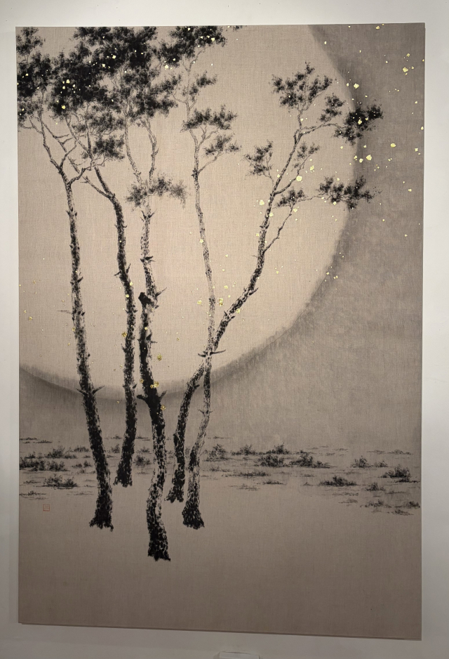 한국화가 김윤찬 부산대 교수의 작품 ‘청춘-함께 가는 길’. 김은영 기자 key66@