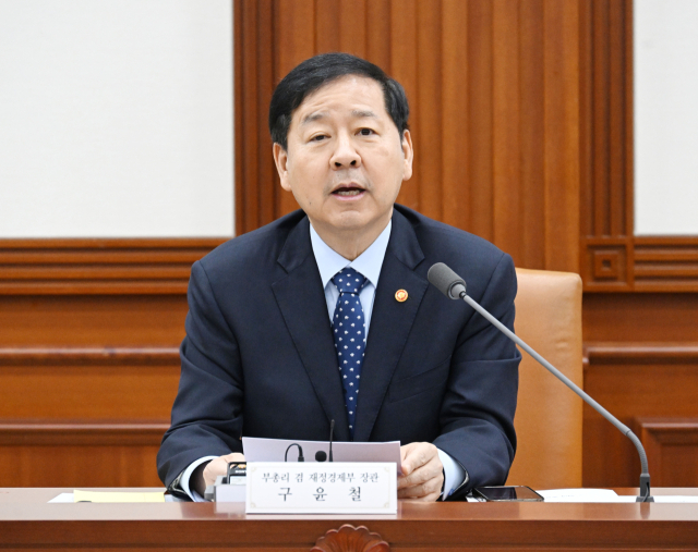 구윤철 부총리 겸 재정경제부 장관이 13일 정부서울청사에서 대외경제장관회의를 주재하고 있다. 재정경제부 제공