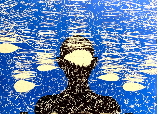 정원식, 자연+인간 모노타입(판화). 아리안 갤러리 제공