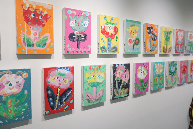 부산복합문화공간 새모 개관 기념 이슬로 작가 특별전 ‘Harmony’(하모니) 설치 전경. 부산시설공단 제공