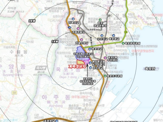 거제 옥포초등학교 신축 이전 대상지. 거제시 제공