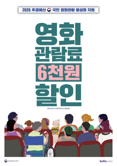 영화표 6000원 깎아드립니다…문체부, 할인권 225만장 배포
