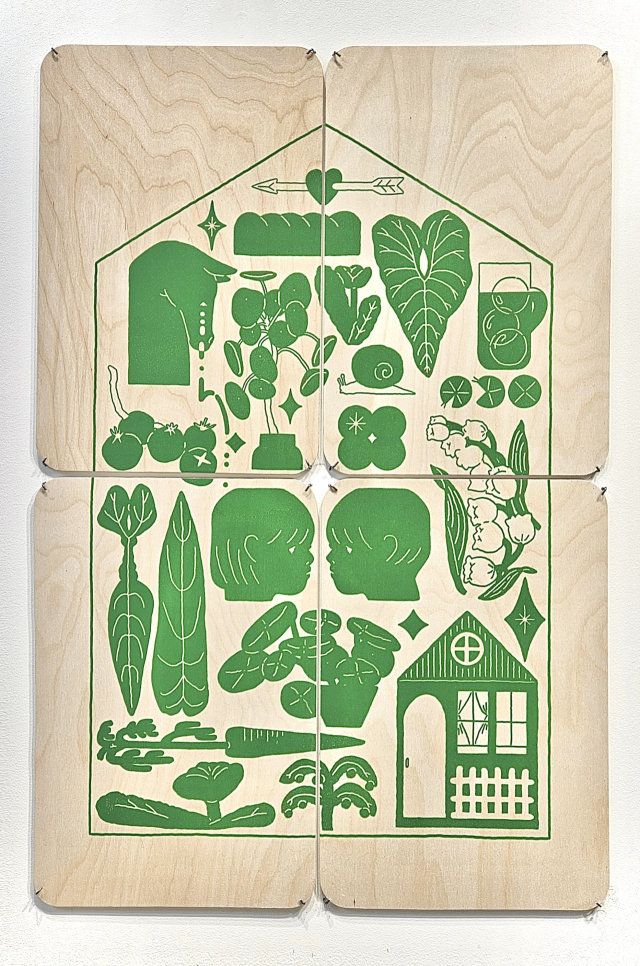 시문, Things , silkscreen on wood, 2025. 레오앤 갤러리 제공