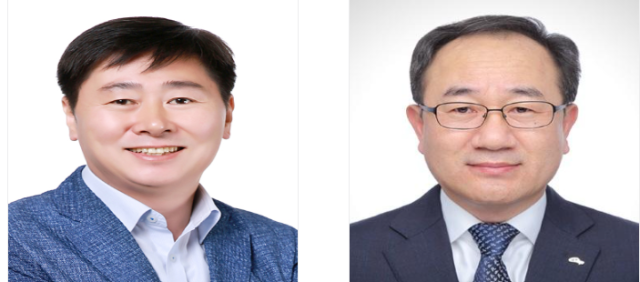 한전 박득원 미래사업부사장(왼쪽)과 이상용 기술안전부사장. 한전 제공