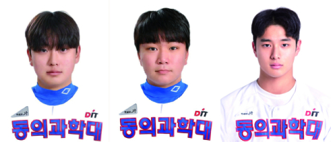 (왼쪽부터) 정현우(2학년), 이헌영(2학년), 박세준(2학년) 선수. (동의과학대 제공)