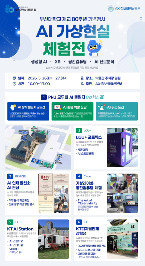 부산대, ‘AI 챌린지·가상현실 체험전’ 개최