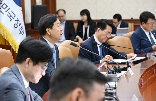 구윤철 부총리 겸 재정경제부 장관이 지난 29일 서울 종로구 정부서울청사에서 열린 '비상경제본부회의 겸 경제관계장관회의, 산업경쟁력강화 관계장관회의'를 주재하고 있다. 재정경제부 제공