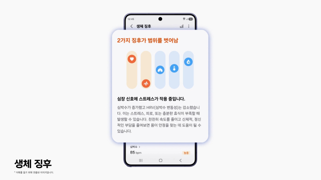 삼성전자 ‘갤럭시 워치’의 차세대 헬스 기능.삼성전자 제공