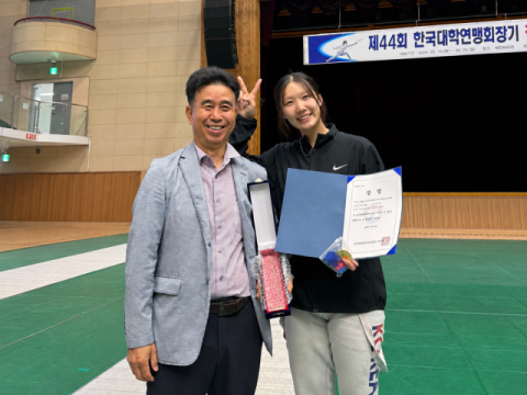 부산외대 이서현 선수, 한국대학연맹회장기 펜싱 ‘여자 플러레’ 우승