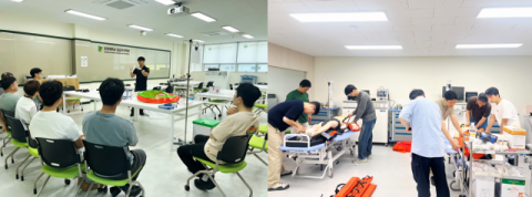 동명대 응급구조학과 교수진, 남해해양경찰청 경찰관 대상 응급처치 교육