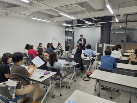 산업체 기업 대표 4명이 멘토로 참여해 ‘일대일 팀-멘토링’을 진행하고 있다. 영산대 제공