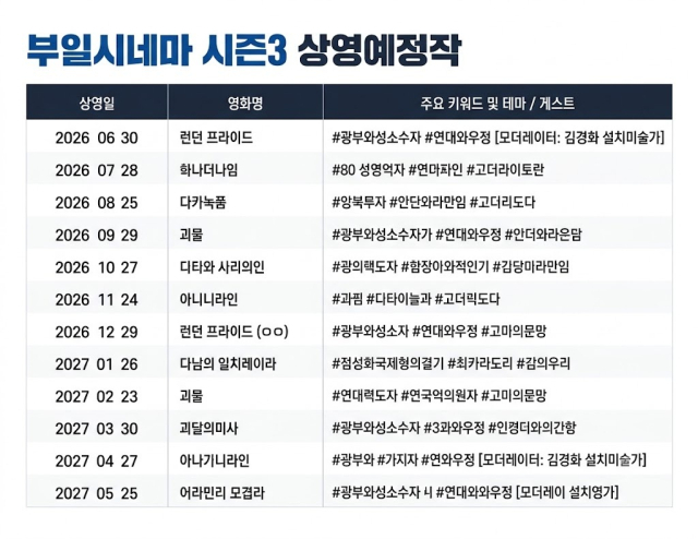 부일시네마 상영예정작