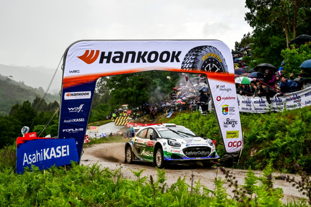 ‘2026 WRC 포르투갈 랠리’에서 M 스포트 포드 월드 랠리 팀이 질주하고 있다.한국타이어 제공