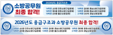 김해대 응급구조과, 소방공무원 시험서 대거 합격자 배출 ‘쾌거’